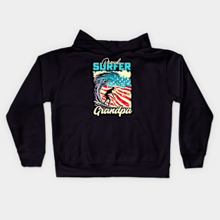 Proud Surfer Grandpa Kids Hoodie